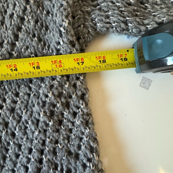 Eileen Fisher Eco Pebble Ash Cardigan Wool Alpaca Open Knit Gray Women Small - Picture 13 of 15